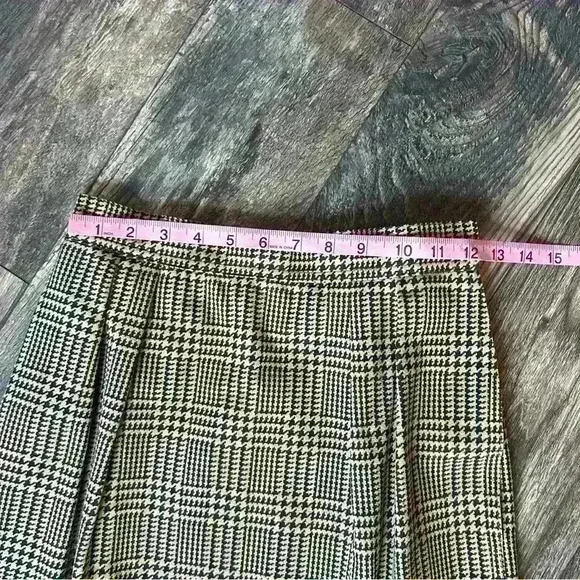 Vintage Houndstooth Ultra Suede Bill Blass Blassport Skirt Size 6 - Picture 6 of 7